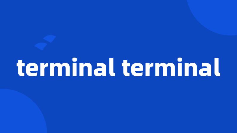 terminal terminal