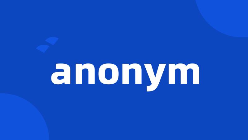 anonym