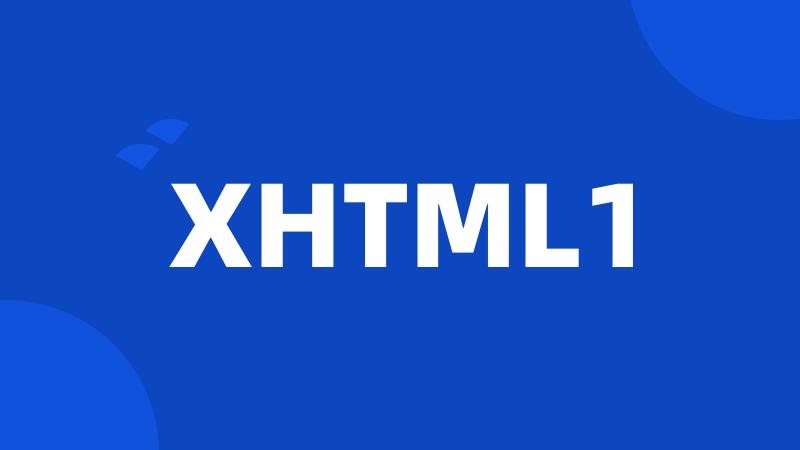 XHTML1