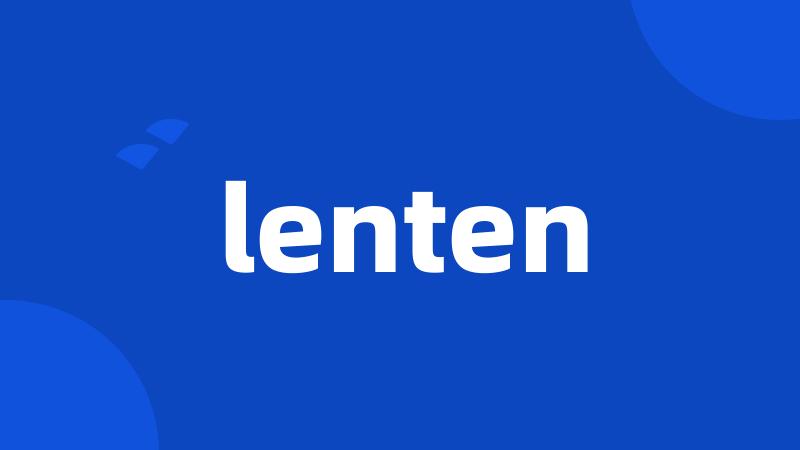 lenten