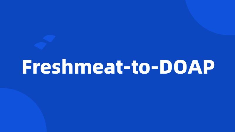 Freshmeat-to-DOAP