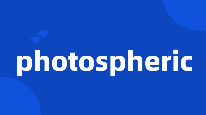 photospheric