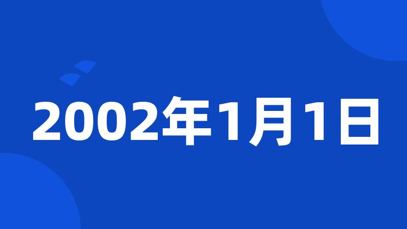 2002年1月1日