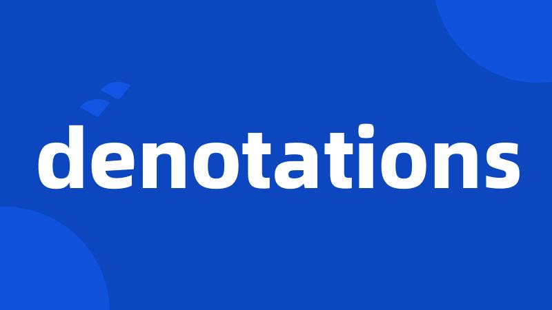 denotations