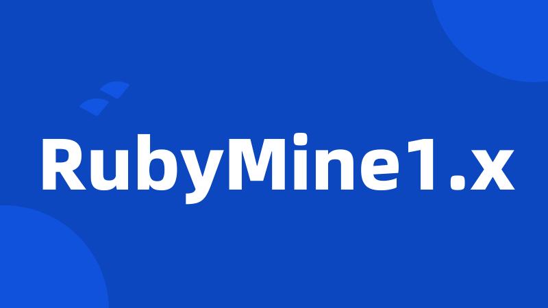 RubyMine1.x