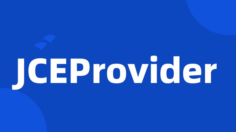 JCEProvider