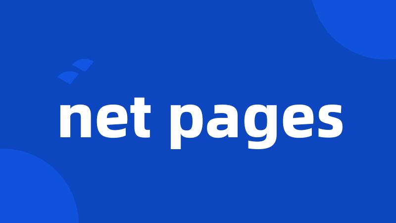 net pages