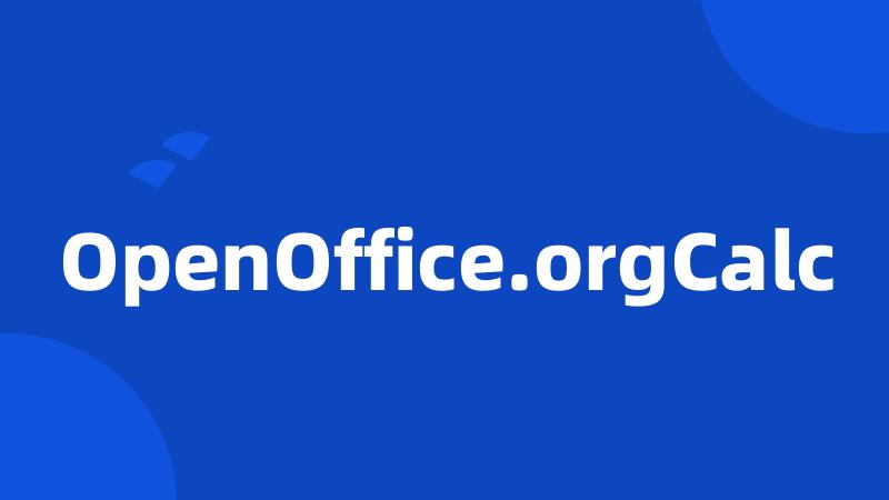 OpenOffice.orgCalc