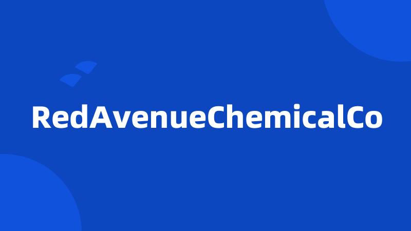 RedAvenueChemicalCo