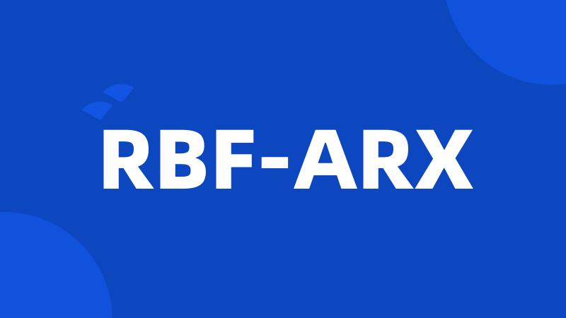 RBF-ARX