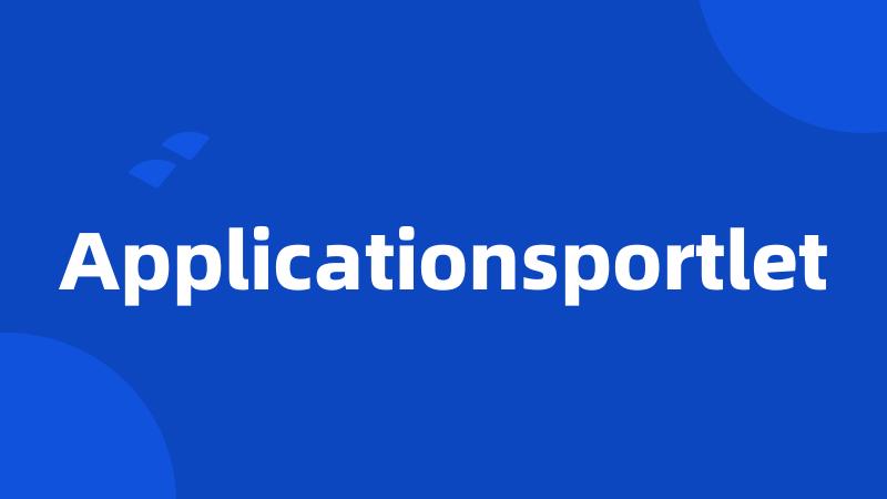 Applicationsportlet