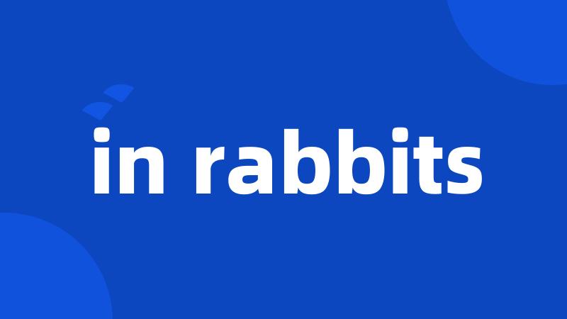 in rabbits