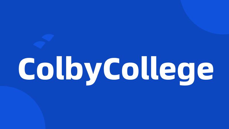 ColbyCollege