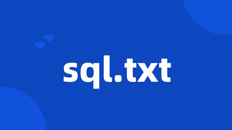 sql.txt