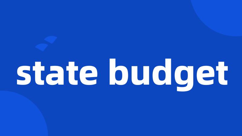 state budget