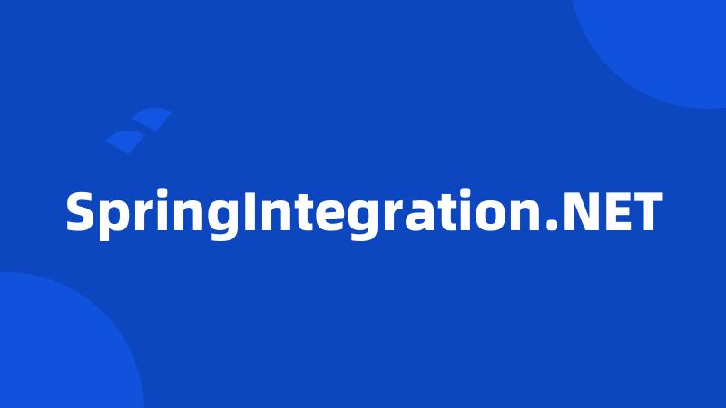 SpringIntegration.NET