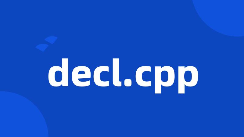 decl.cpp