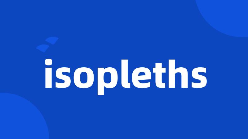 isopleths