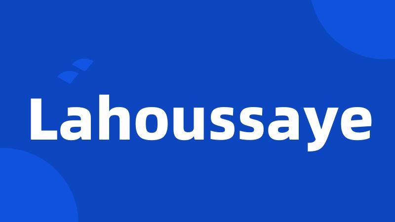 Lahoussaye