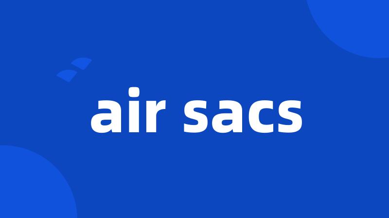 air sacs