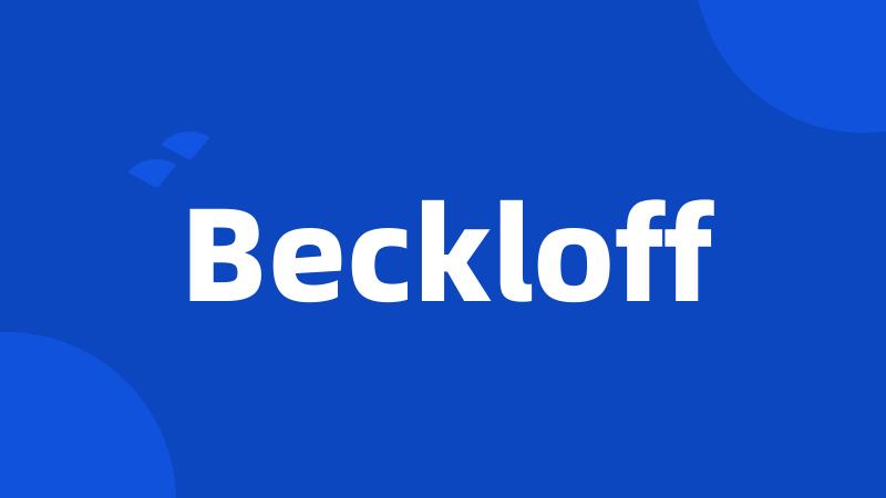 Beckloff