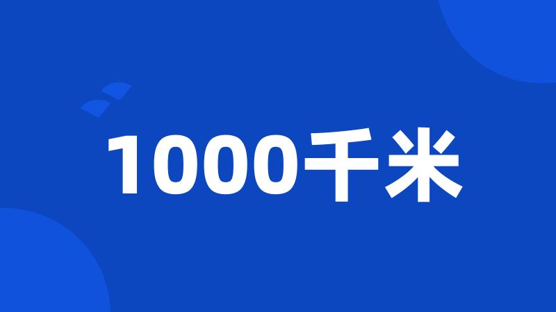 1000千米