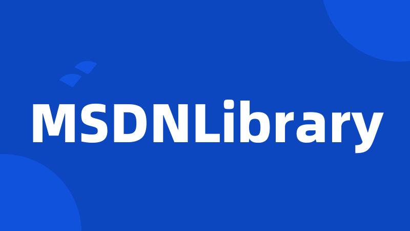 MSDNLibrary