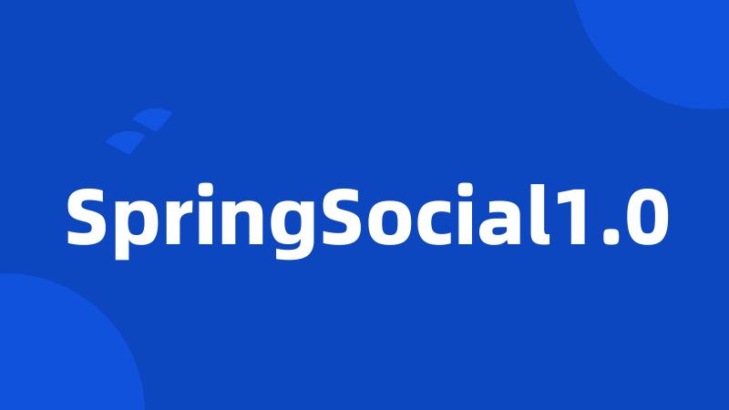 SpringSocial1.0