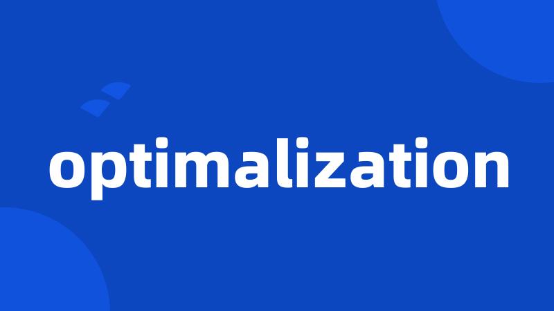 optimalization