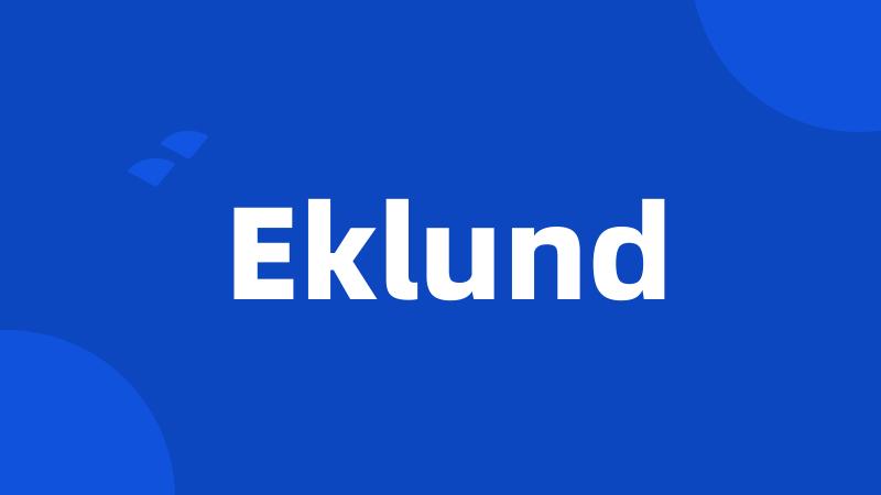 Eklund