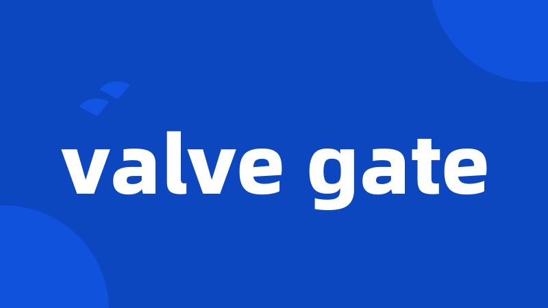 valve gate