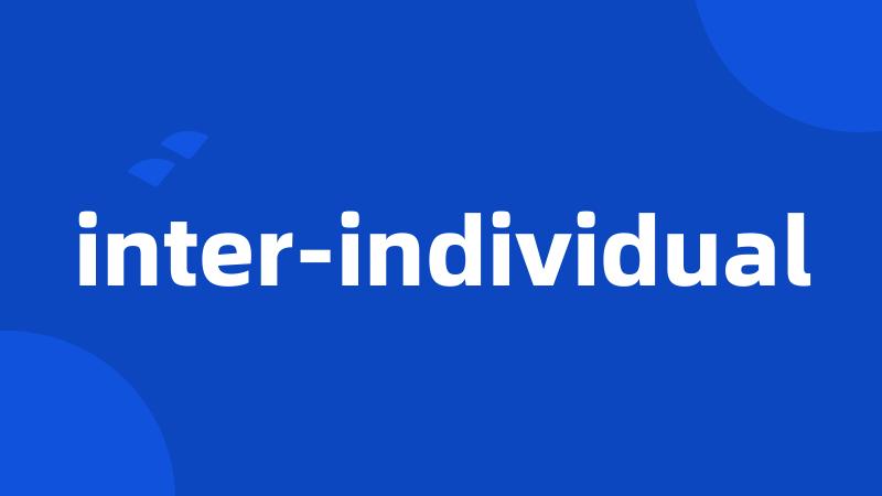 inter-individual