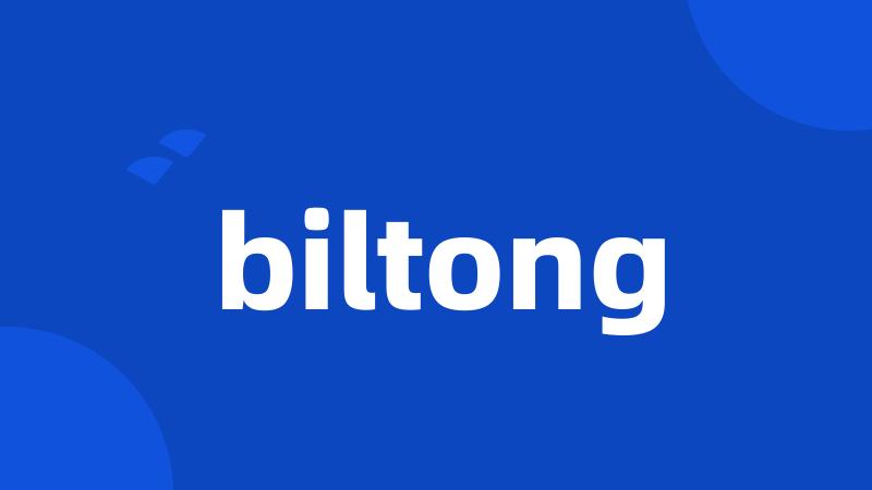 biltong