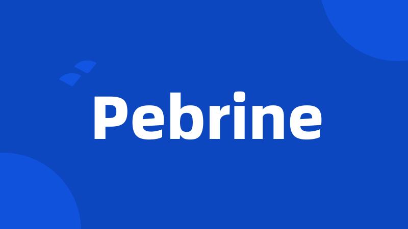 Pebrine