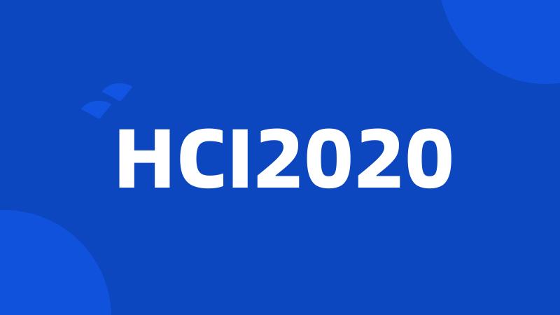 HCI2020