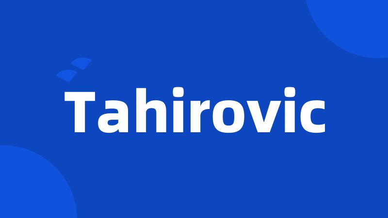 Tahirovic