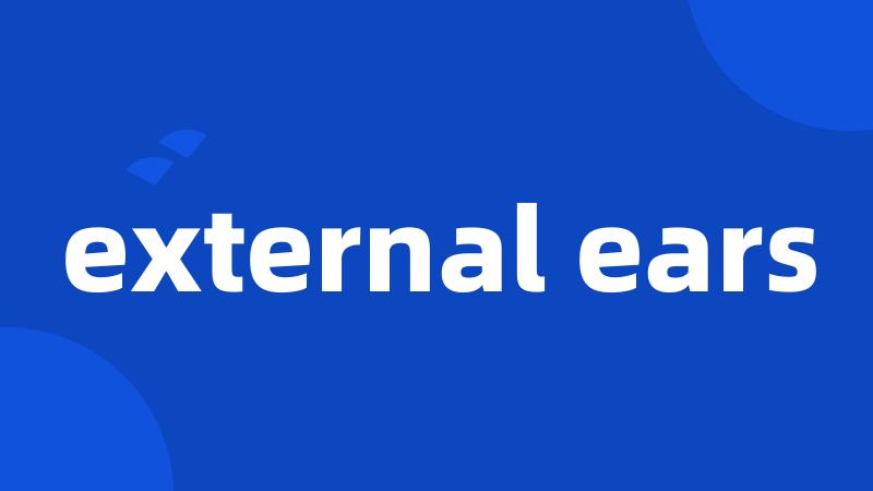 external ears