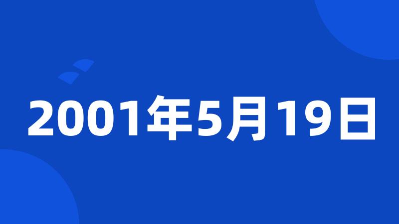 2001年5月19日