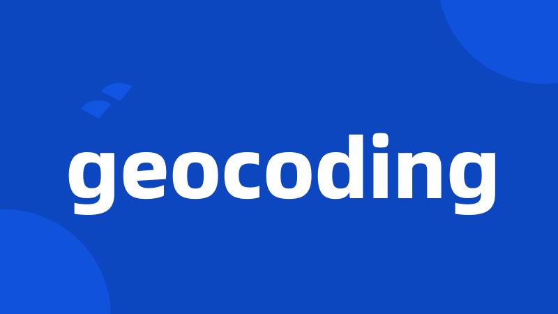 geocoding