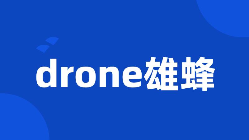 drone雄蜂