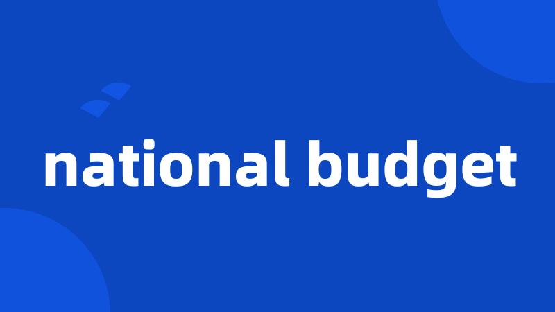 national budget