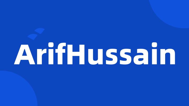 ArifHussain