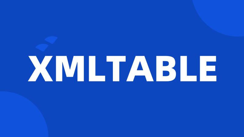 XMLTABLE