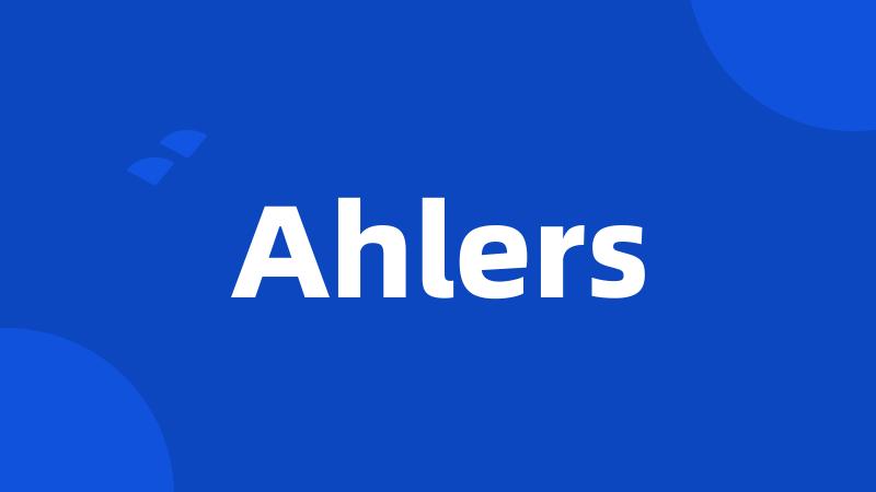 Ahlers