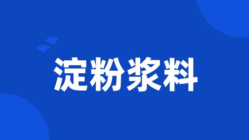 淀粉浆料