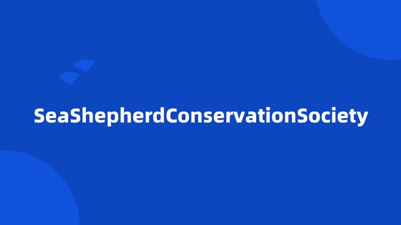 SeaShepherdConservationSociety