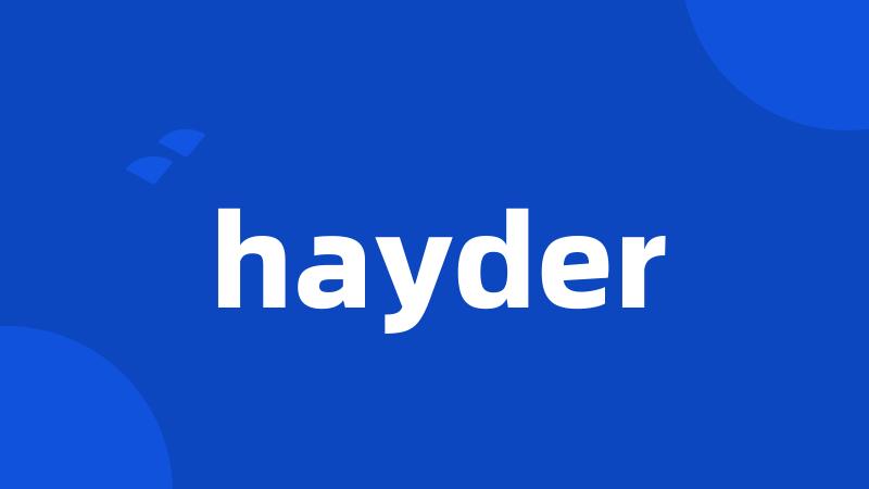 hayder