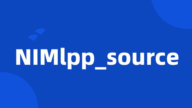 NIMlpp_source