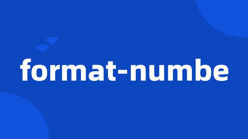 format-numbe