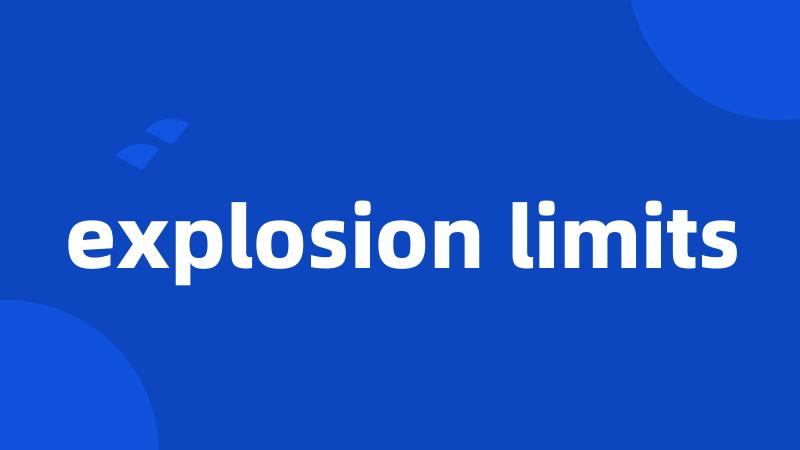 explosion limits